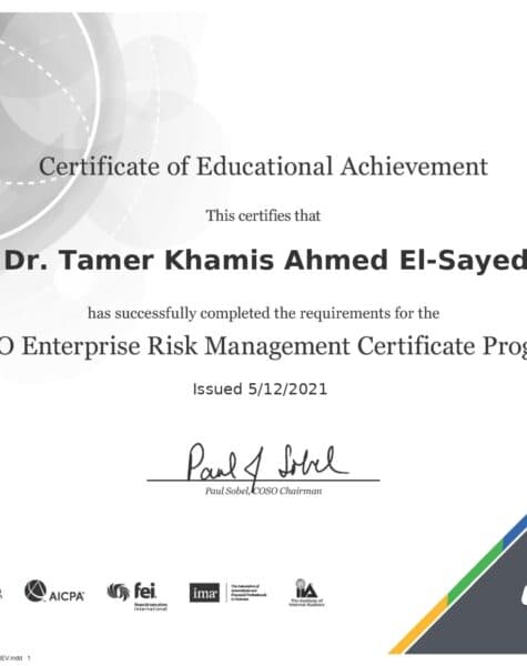 شهادة COSO ERM