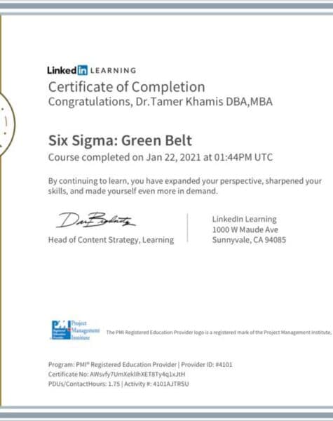 Six Sigma Green Belt